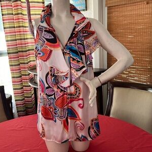 Paisley print top.  Size L